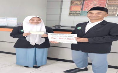 OSIS Ambalan MA Darul Ulum Ngabar Salurkan Donasi Rp 850 Ribu untuk Korban Banjir dan Longsor Sumatra–Aceh